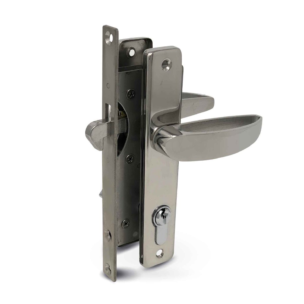 Marine Stainless Steel Sliding Door Mortice Lock Set Latch Five Oceans